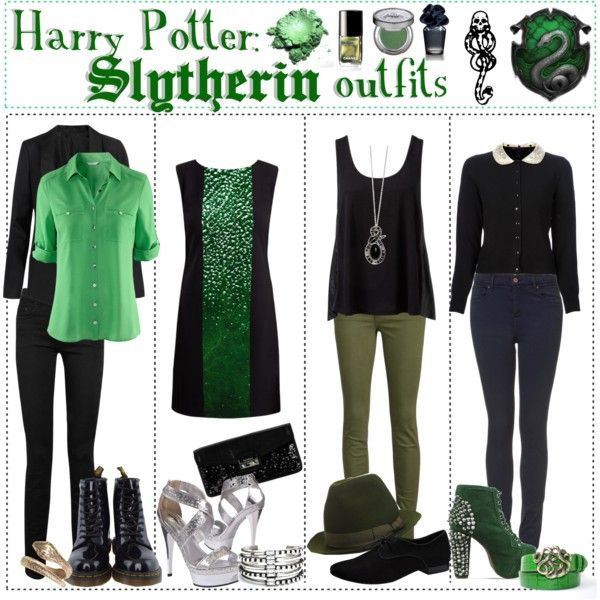 “Harry Potter: Slytherin Outfits” by roseygal-16 on