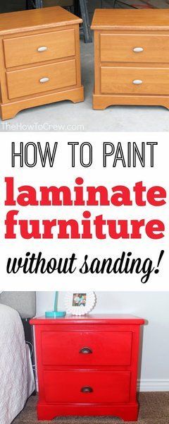 How To Paint Laminate Furniture (Without Sanding!) For my sewing table when I decide on a