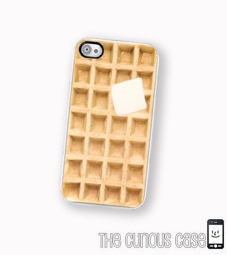 iPhone Case Waffle / Hard Case For iPhone 4 and iPhone 4S Kawaii Breakfast Food. $17.99, via