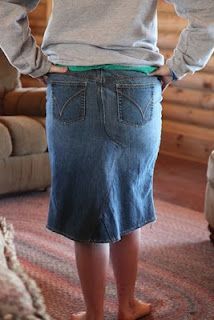 Jeans to Skirt Tutorial -I