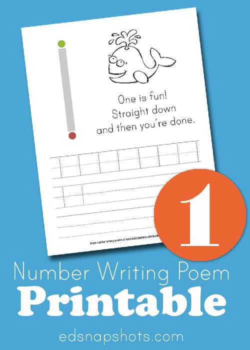 Learn to Write Numbers Poem