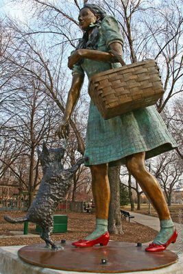 Located in Oz Park, Dorothy and Toto, the Cowardly Lion, the Scarecrow and the Tin Man all have their places along with a yellow brick path in Lincoln Park,
