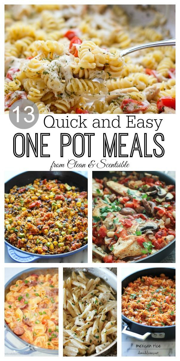 Lots of one pot meal ideas.