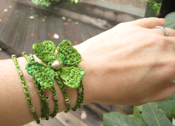 Lucky 4-Leaf Clover Bracelet: pattern I really like the