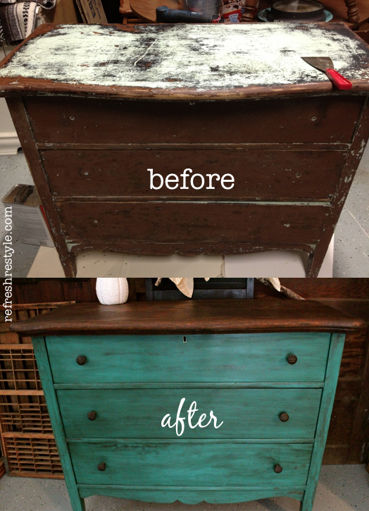 Makeover your favorite dresser with this DIY #ColoroftheYear project.  Check out this great tutorial on how to make your very own #Emerald Green