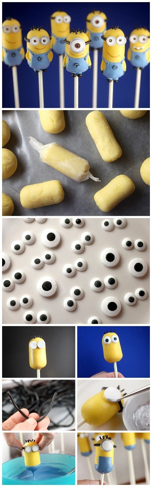 Mini Minion Cake Pops by bakerella via recipefavorite #Cake_Pops #Despicable_Me #Minions  — TOO CUTE!!!