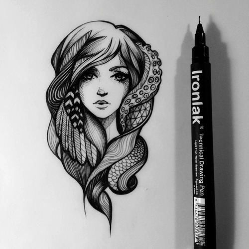 pen and ink–gosh I wish I