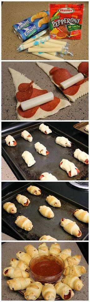 Pepperoni croissant rolls