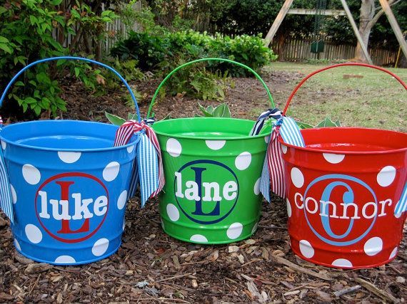 Personalized Easter buckets