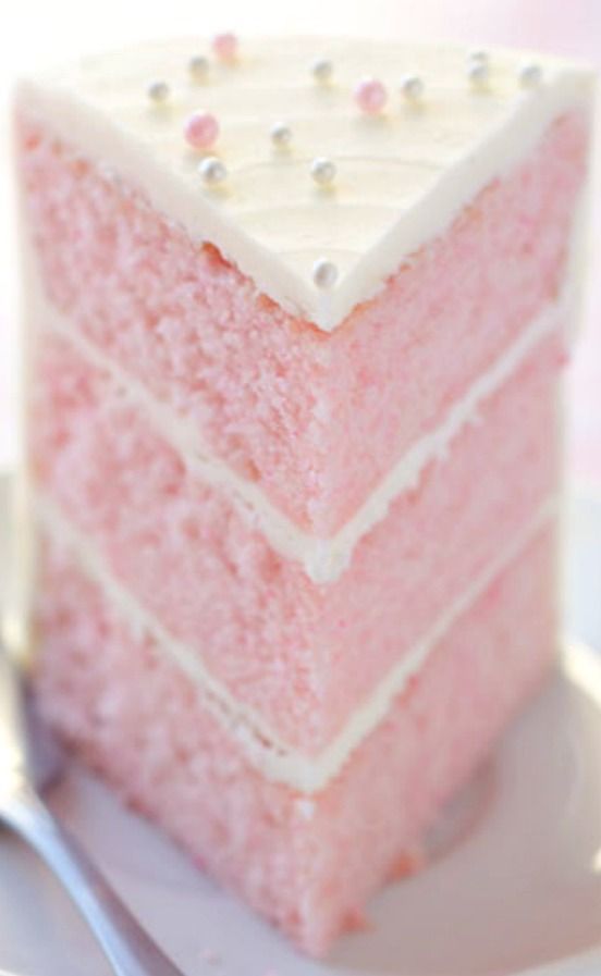 Pink Almond Party Cake Reci