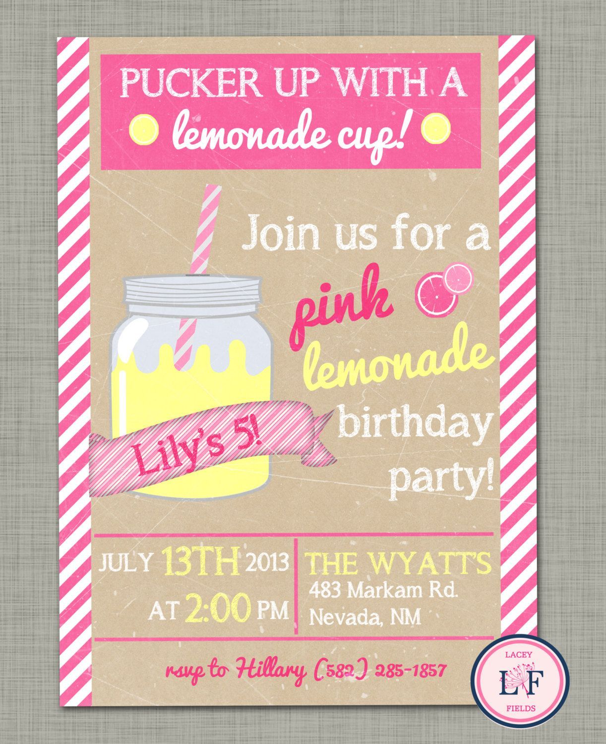 Pink lemonade birthday part