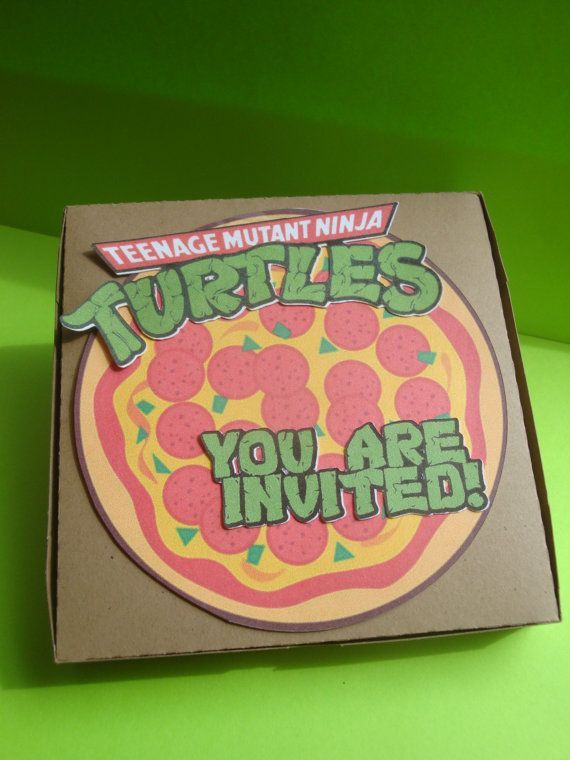 Teenage Mutan Ninja Turtles popup invitations  set by HappyToons,