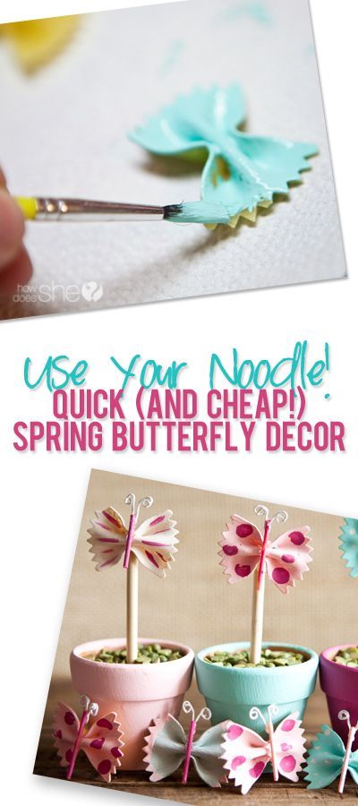 Use Your Noodle! Quick (and cheap!) spring butterfly decor from @jan issues issues issues issues issues issues issues Howard Does