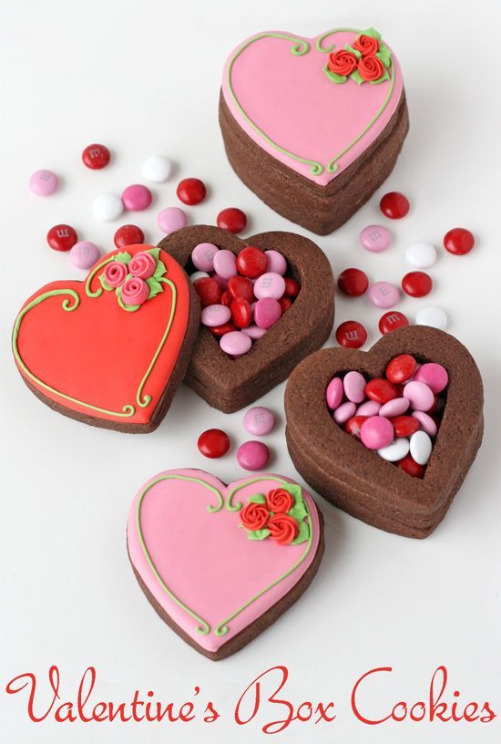 Valentines Treasure Box Cookies- by Glorious Treats. This is a great little gift to give a friend. Not only an awesome cookie but it holds a gift inside. Lets see…I can envision an