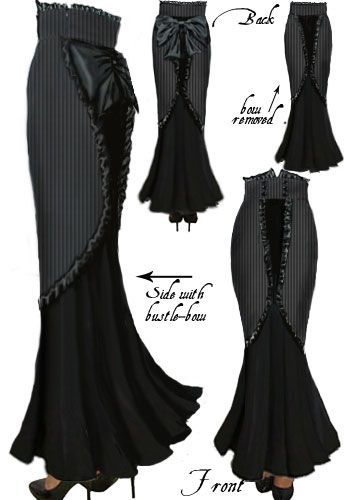 Victorian Steam Punk Ruffle Skirt…if i was taller id wear this but it wld just drag on