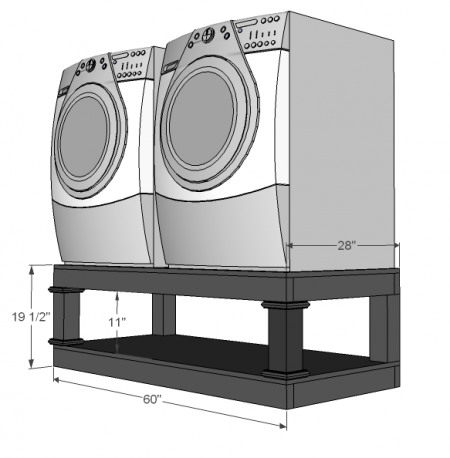 Washer Dryer Pedestal with open bottom for baskets, make it yourself!- WOW ! My husband and I were just talking about how those stands that you have to buy are so expensive, this is the perfect