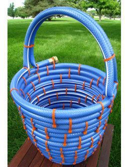 A garden hose and zip ties…just add some garden accessories to make a great housewarming