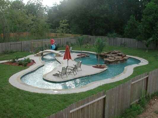 A Lazy River | 29 Amazing Backyards That Will Blow Your Kids