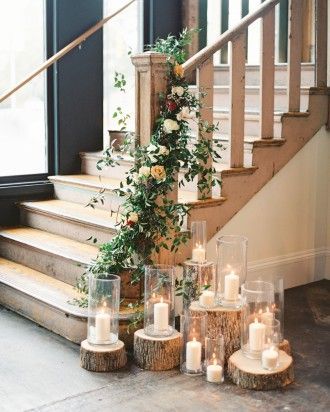 A romantic, rustic stairwel
