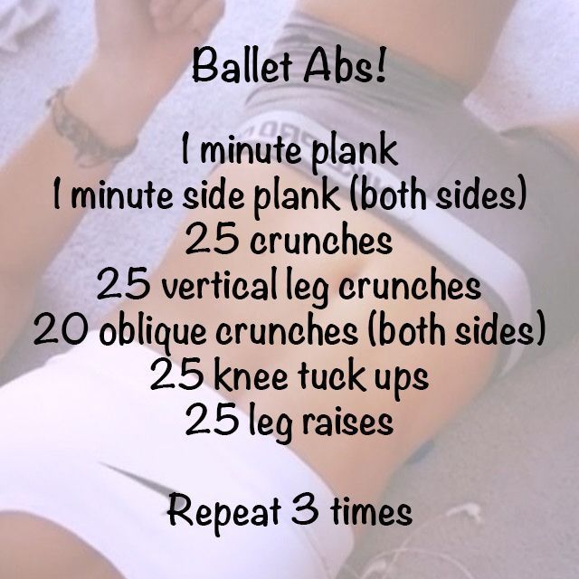ab workout, not just for ballet dancers though, for ALL dancers, i