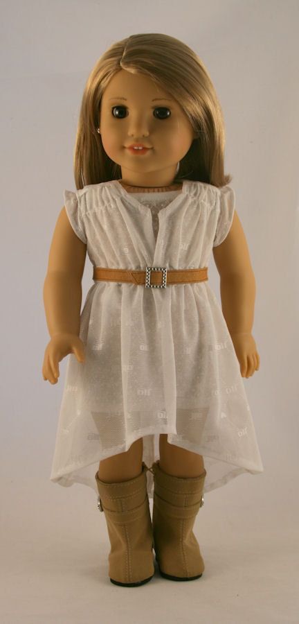 American Girl Doll Clothes White Mesh Woomera by