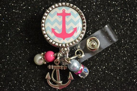 Anchor Pink and Blue Chevro