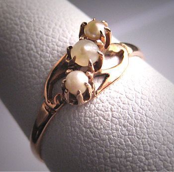 Antique Pearl Wedding Ring