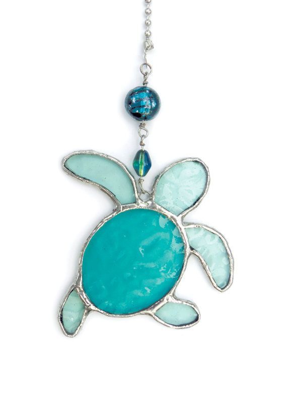 Baby Sea Turtle stained gla