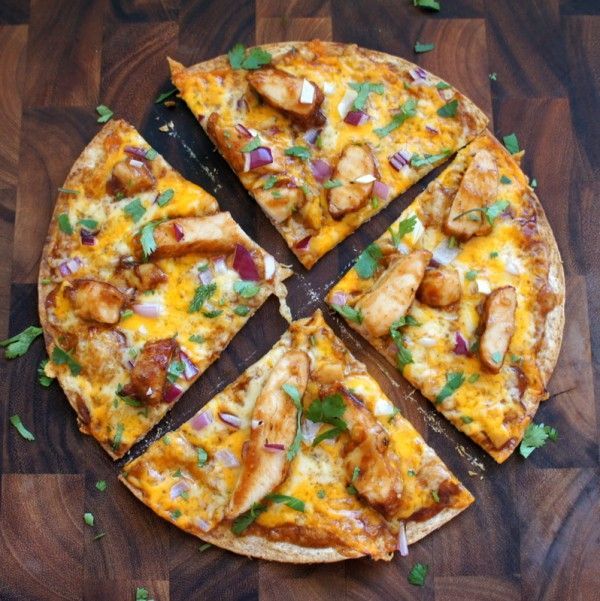 BBQ Chicken Pizza – On a wh
