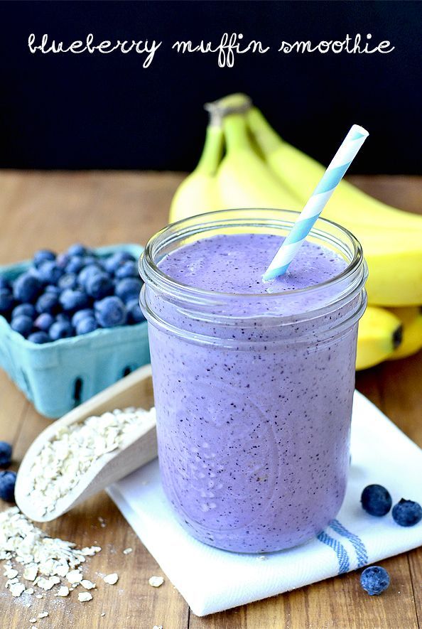 Blueberry Muffin Smoothie | Back to School: Best Breakfasts for Kids’ Brains #BESTSMOOTHIE +