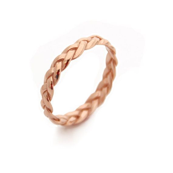 Braided Rose Gold Ring,Gold