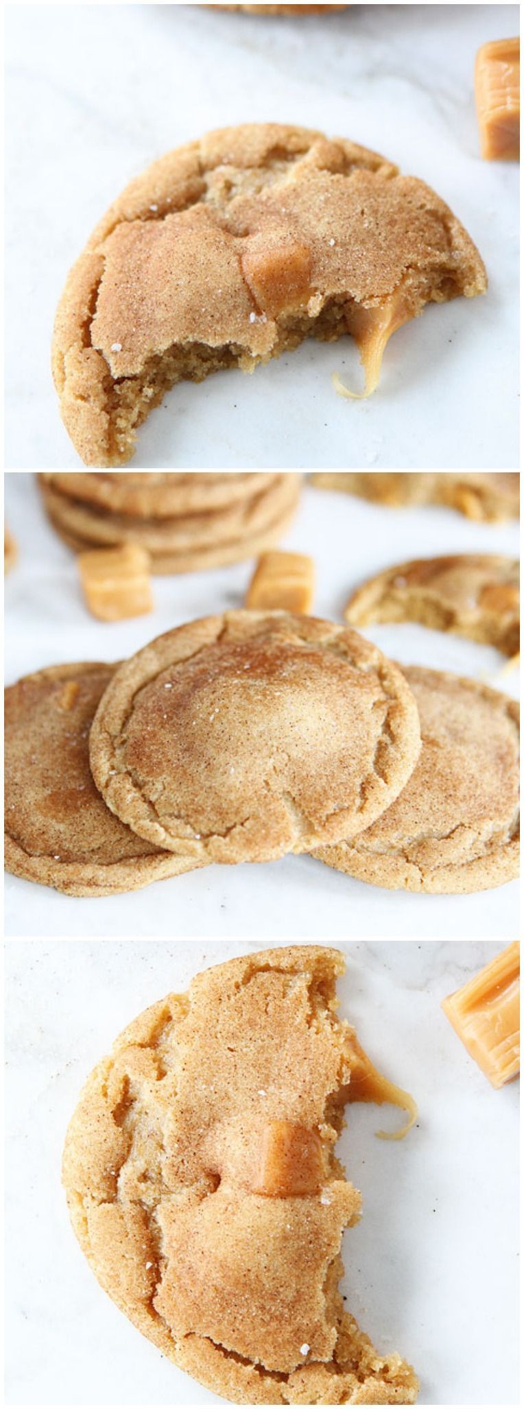 Brown Butter Salted Caramel Cookie Recipe on twopeasandtheirpo… The BEST cookies you will ever