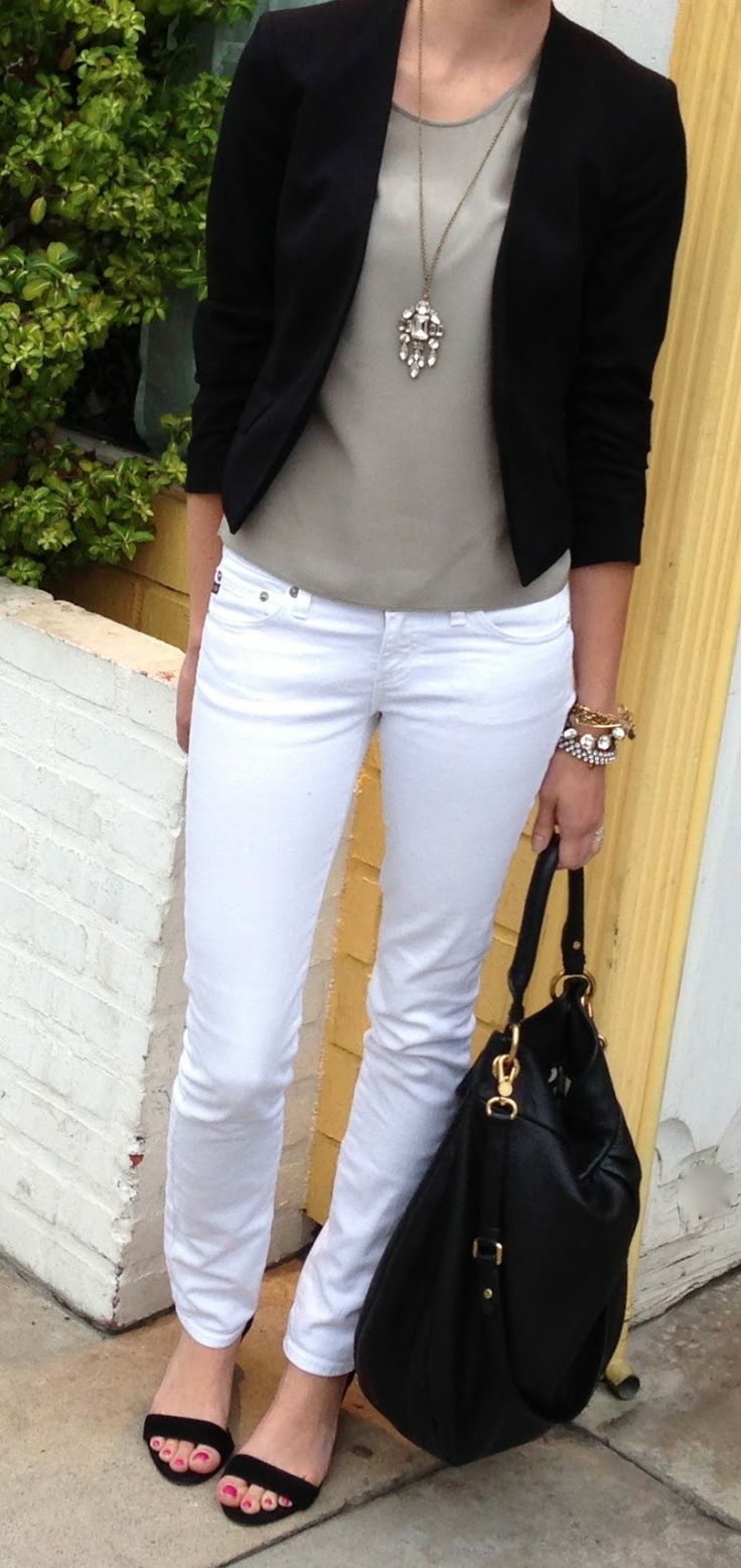 C. Style: L.A. Trip by Outfits 2: wear a grey tank or silk shell under a blazer for a high/low