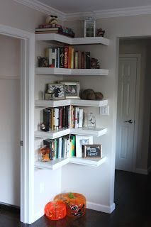 Corner shelves are a great way to find hidden storage and display space. Where in your home might you use this