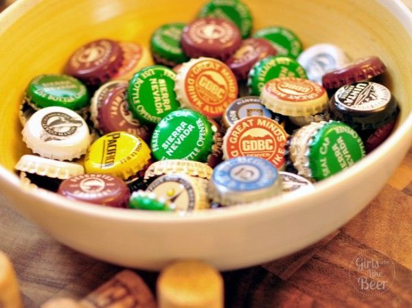 DIY beer cap projects!  If Chris ever recovers from the trauma and starts collecting again… @Rachelle