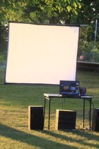 DIY outdoor movie screen fo