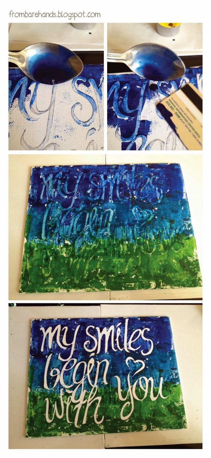 DIY: Quote Posters (Canvas and Melted Crayons) write with elmers glue and peel
