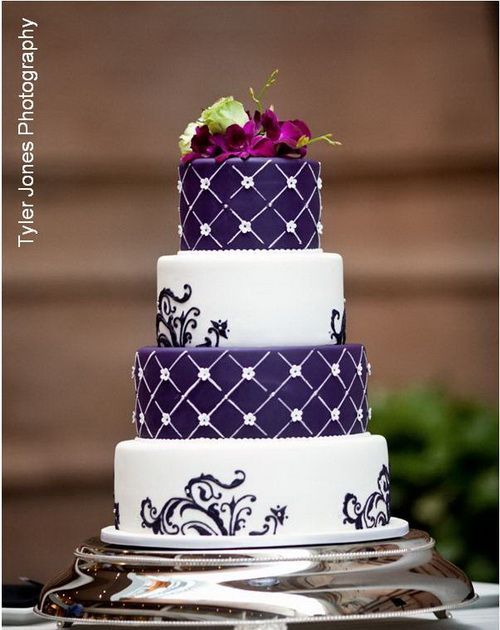 elegant wedding cake – Purple Wedding