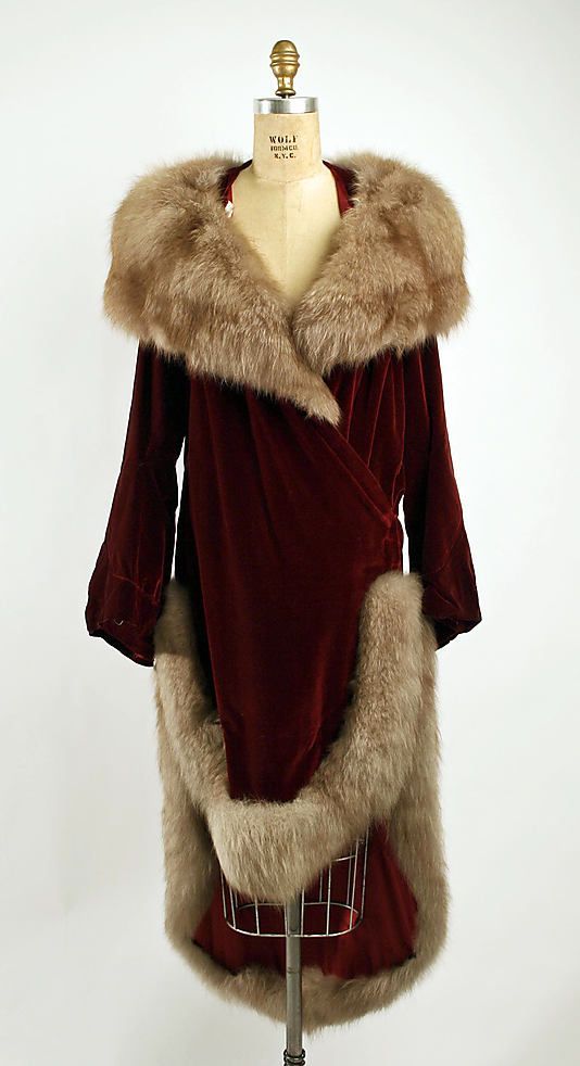 Evening coat, ca. 1928,