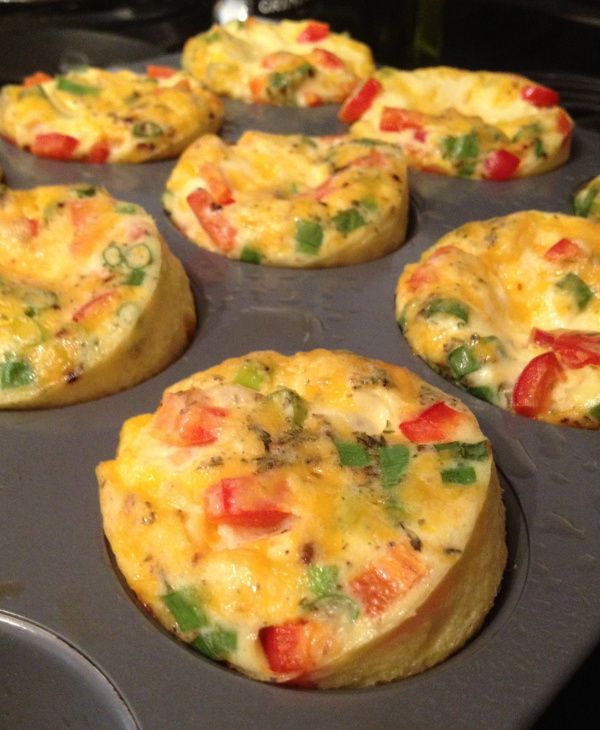 flourless muffin tin quiches — great high protein low calorie