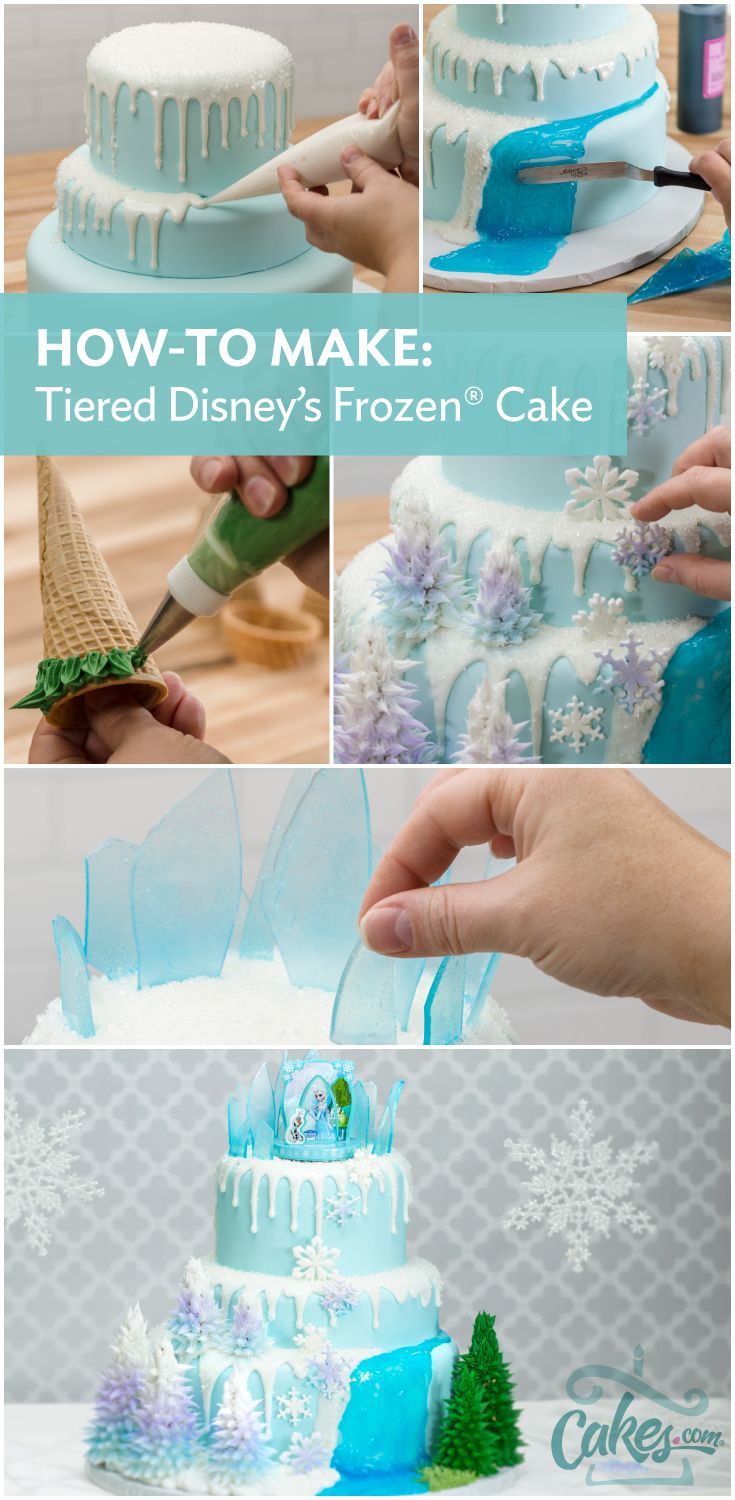 Frozen cake idea and decorating tutorial. Must learn how to make this Frozen cake.