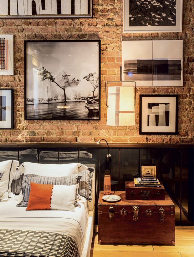Great back drop the exposed brick does for the large and small framed photographs and art work