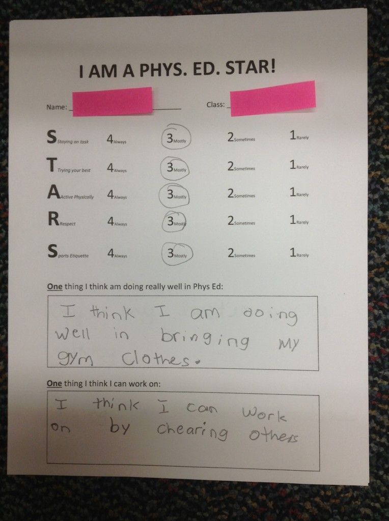 Great Self assessment- incorporating writing/goal setting Use SPARK