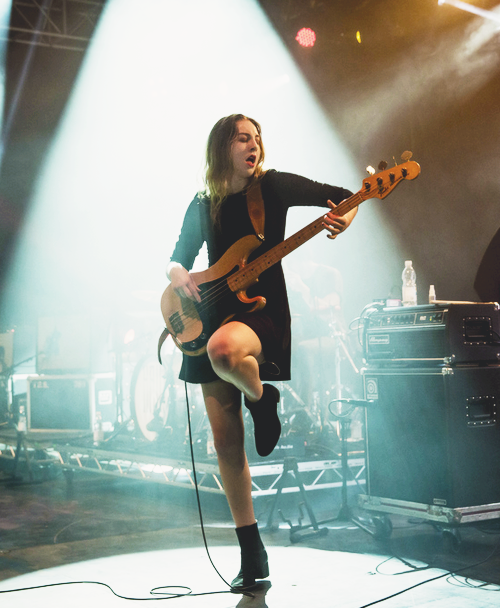 Haim—the bass player is my new girl crush. love her style, and shes such a