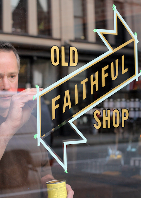 Hand-painted sign for Old Faithful Shop by Mat from Signmaster Signs (click through to see the whole