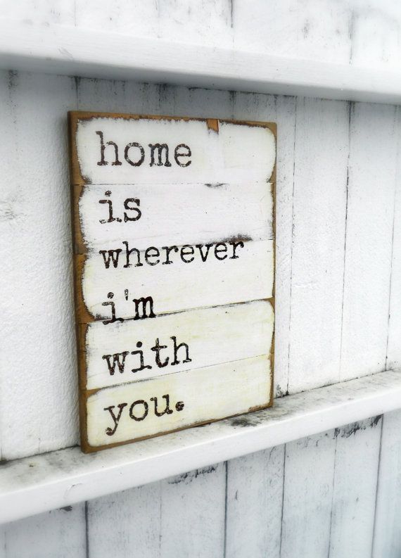 Home Wooden Sign 13 X 17 Shabby Chic – Cottage – Typography – Retro – Love via Etsy love this & need to make one