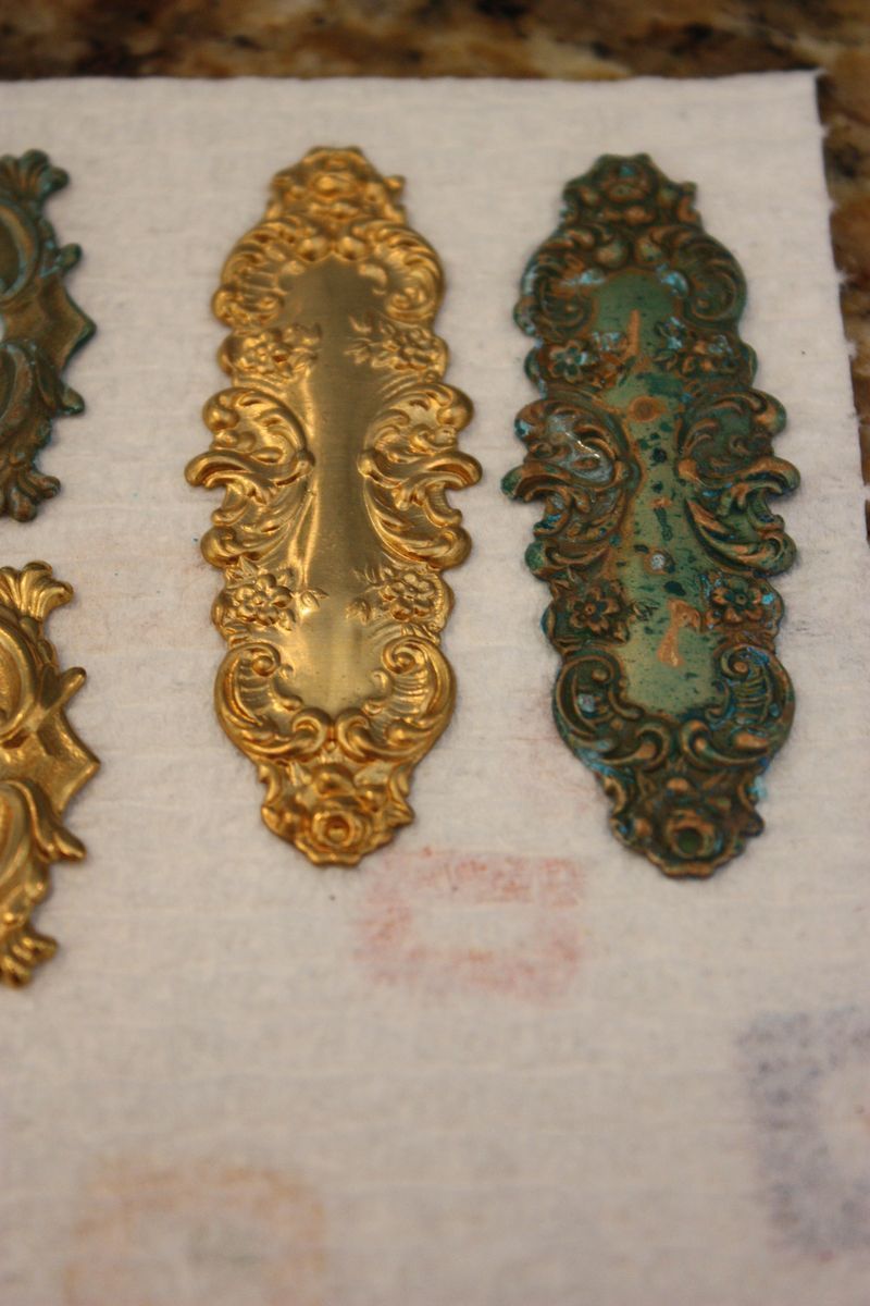 how to patina gold or coppe