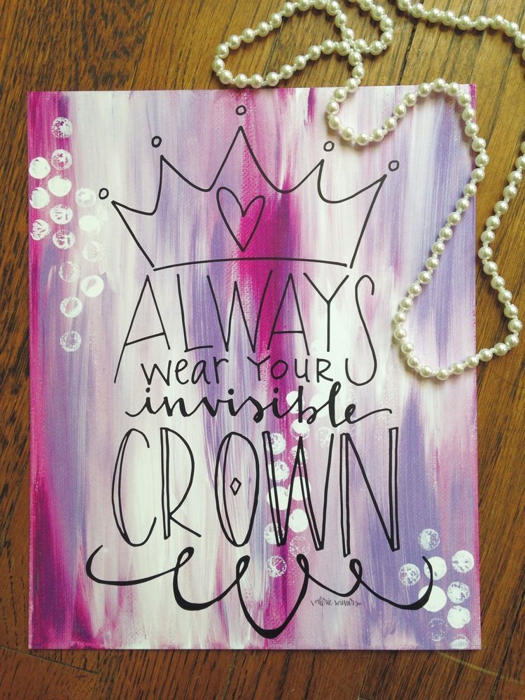 “Invisible Crown” Canvas Art Print (Purple) Available in my shop