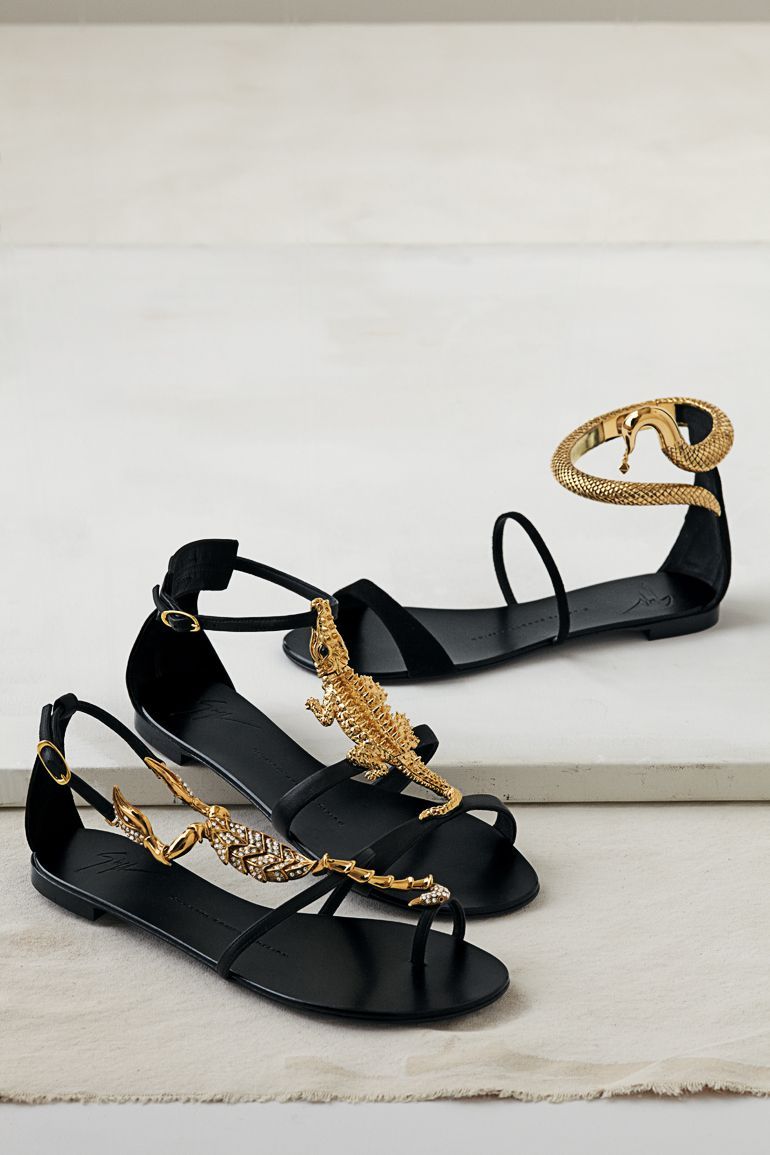 Just in time for summer: Giuseppe Zanotti sandals. Also, theyre perfect for a skip through the herpetarium. 212 872
