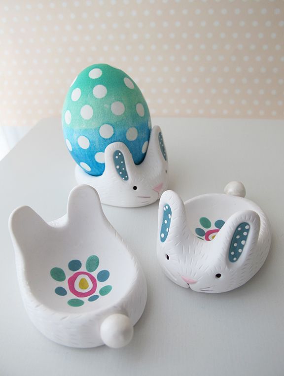 Make a polymer clay bunny t